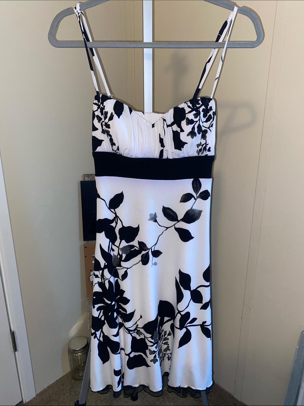 Speechless Black and White Floral Midi Dress